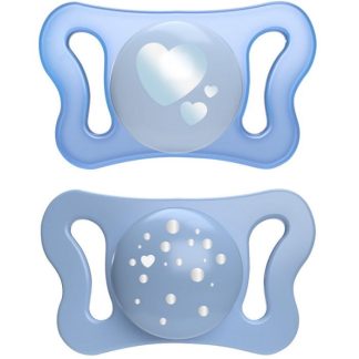 Chicco Succhietto Micro Azzurro Silicone 0-2M 2Pz
