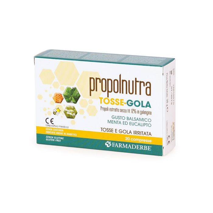 Farmaderbe Propolnutra Cough-Throat 20Cpr