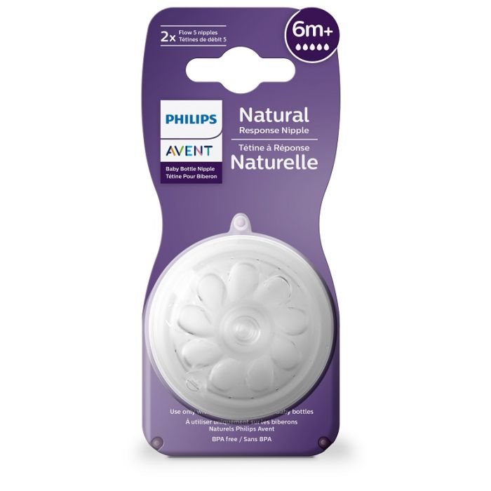 Avent Teat Natural Response F5 6M+ 2Pcs
