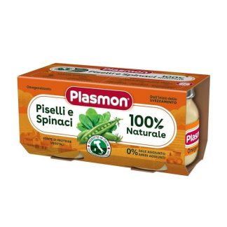 Plasmon Baby Food Peas and Spinach 2 Pieces of 80 G