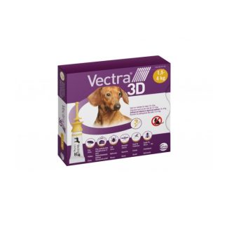 Vectra 3D 3Pip 0.8Ml Dogs 1.5-4Kg Yellow