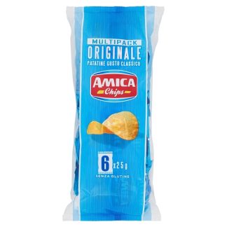 Чипсы Amica - Классические чипсы, мультипак, 6 пакетов - 150 г