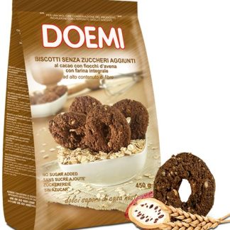 Doemi - Печенье из цельнозерновой муки с какао и овсянкой без сахара - 500 г