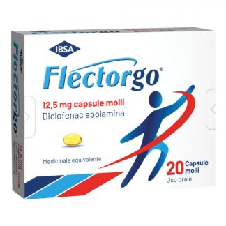 Flectorgo 12,5mg IBSA - Capsule Molli per Sollievo da Dolori Muscolari e Reumatici - 20 Pezzi
