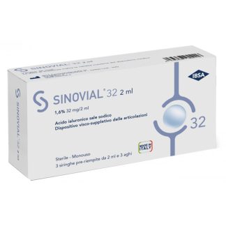 IBSA, Sinovial 32 Siringa Pre-riempita 2 ml, 3 Pezzi