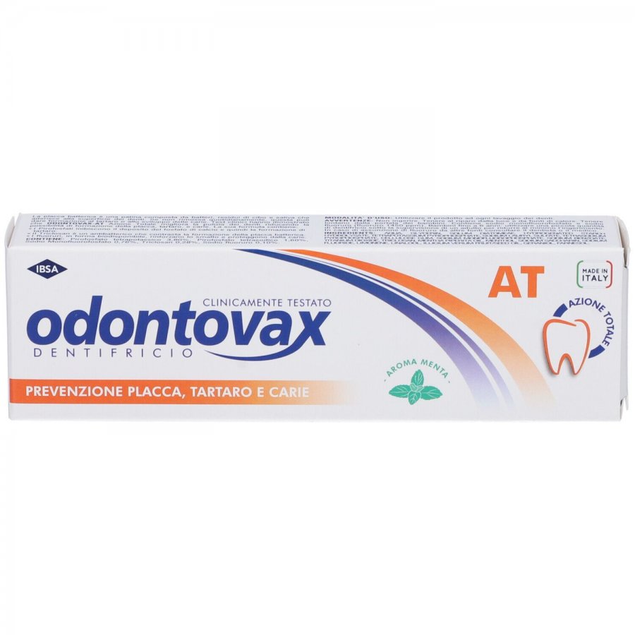 Odontovax AT Dentifricio Azione Totale, 75ml – Protezione Contro Placca, Tartar e Carie
